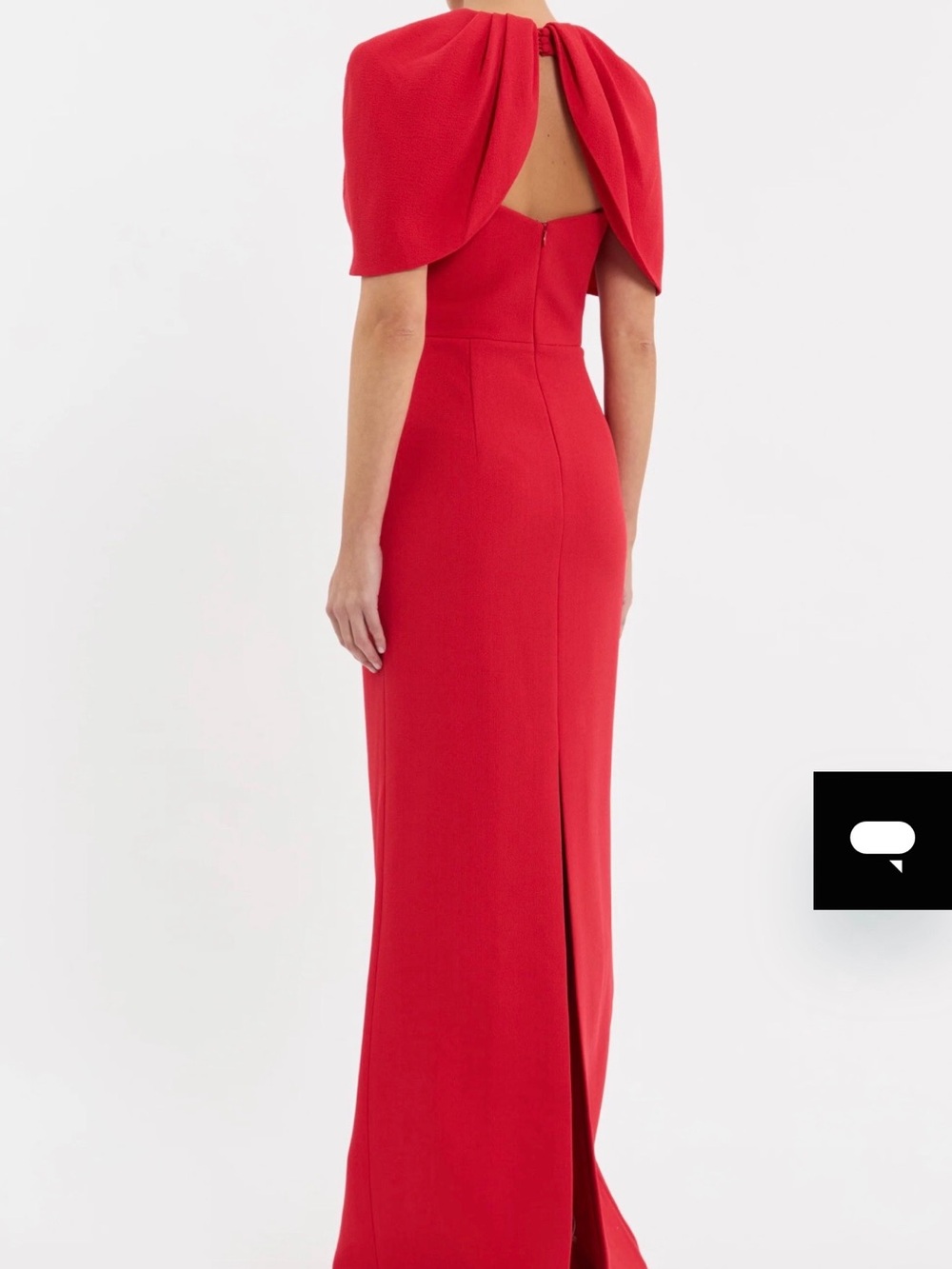 Rebecca Vallance Red Cape-Back Gown